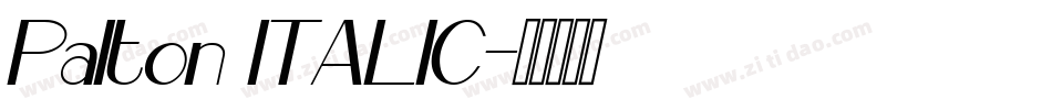 Palton ITALIC字体转换